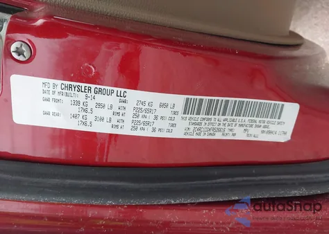 2015 Chrysler Town & Country Touring-L from USA, damaged, VIN 2C4RC1CGXFR526616